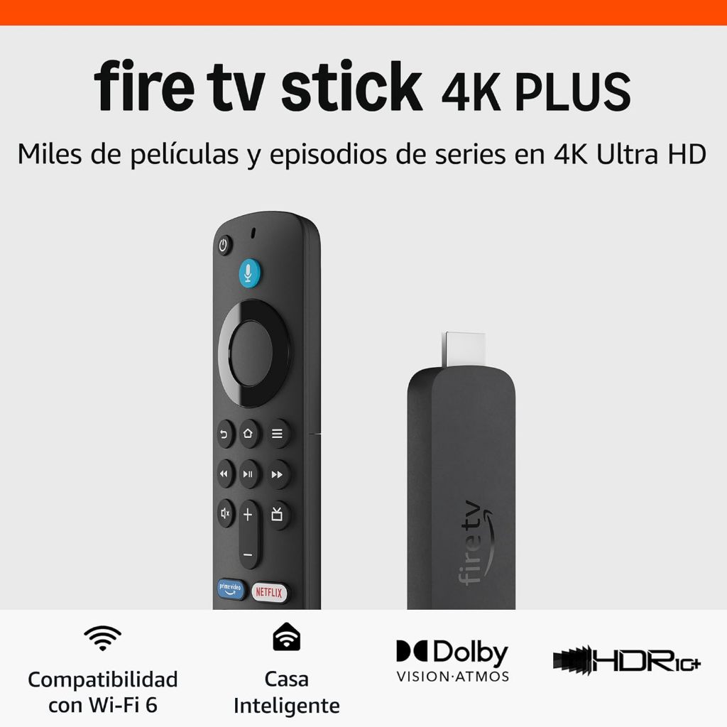 Amazon Fire TV Stick 4K Plus Wi-Fi 6, Dolby Vision/Atmos, HDR10+