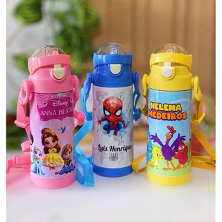 Garrafinha térmica infantil personalizada, garrafa nome.. em Oferta na Shopee