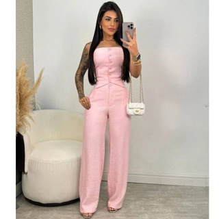 Conjunto Social TOMARA QUE CAIA CALÇA PANTALONA Alfaiataria Feminino bom festas Natal, Ano Novo