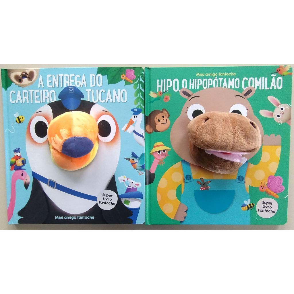 Literatura infantil - Kit 2 livros interativos, Coleção Livro Fantoche ...