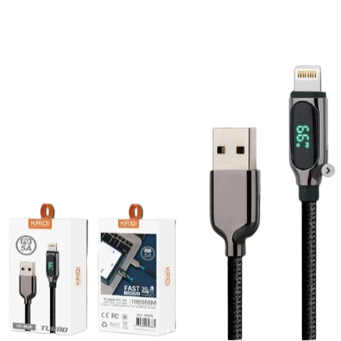 Cabo Tipo-c Iphone/ Tipo-c x Tipo-c PD Turbo Com Led 1 Metro KD