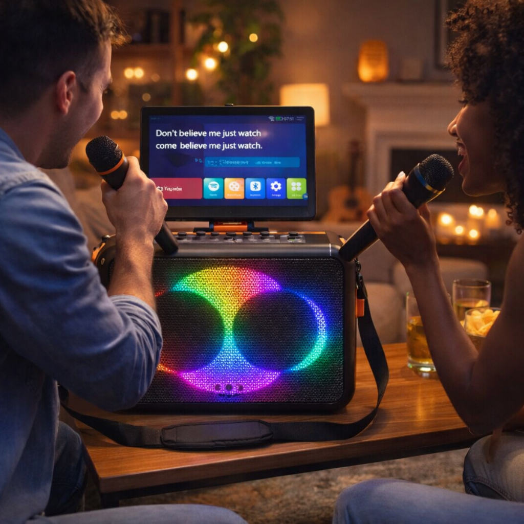 Caixa de Som Bluetooth 160W RMS Hi-Fi Portátil 26400mAh Tela Touch