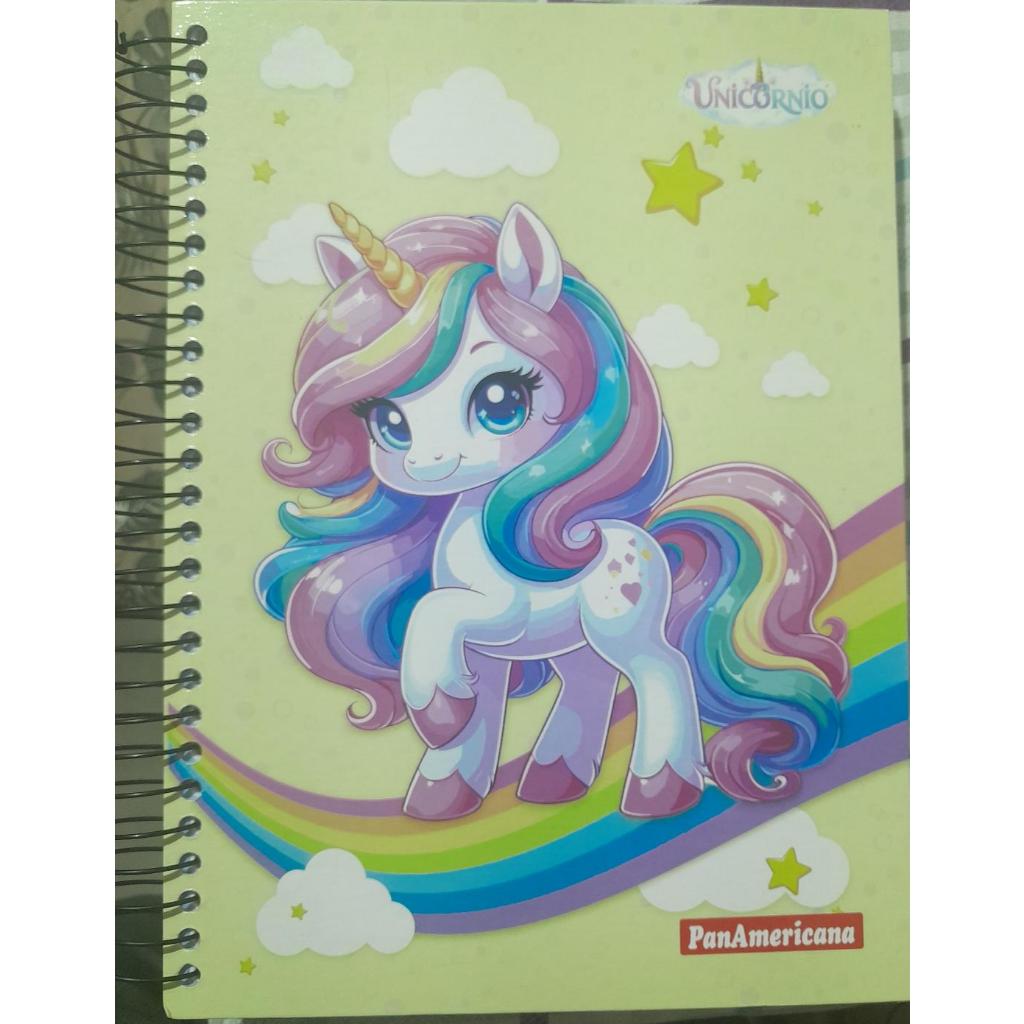 CADERNO UNICÓRNIO GRANDE ESPIRAL 96 FOLHAS - ESCOLHA SUA CAPA