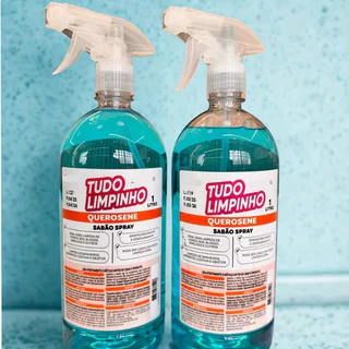 Kit C/02 Limpa Vidros Spray Sabão Querosene Tudo Limpinho 1LT em Oferta na Shopee
