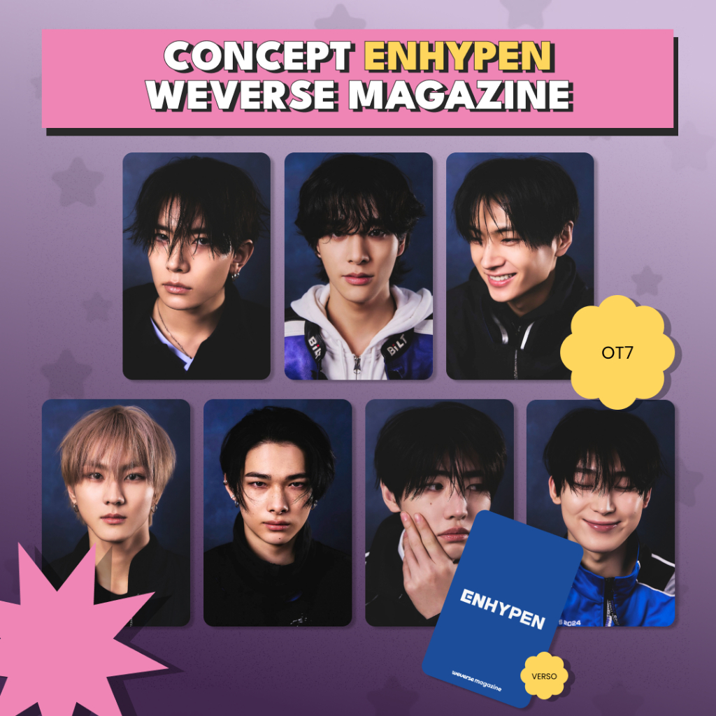 BG91.Enhypen - Photocards fandmade K-pop - cards colecionáveis