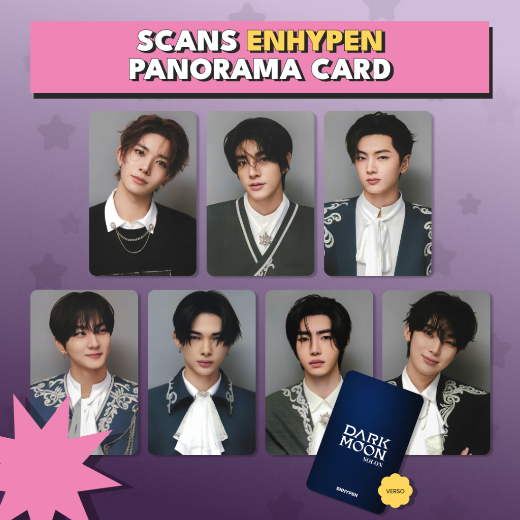 KIT PHOTOCARDS ENHYPEN DARK MOON PANORAMA CARD K-POP (FANMADE