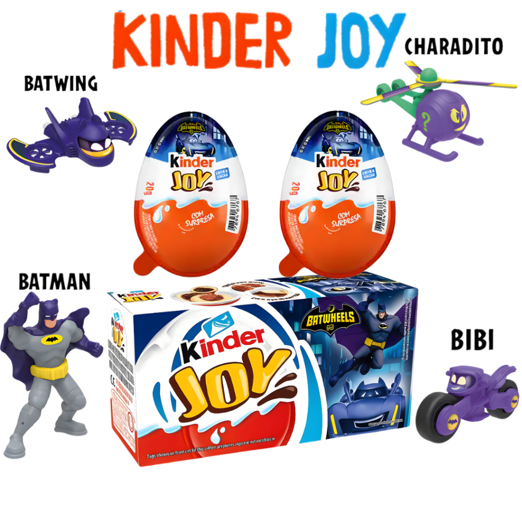 Kinder Joy Chocolate ao Leite com Avelã Batwheels Batman - Kit com 2 ...