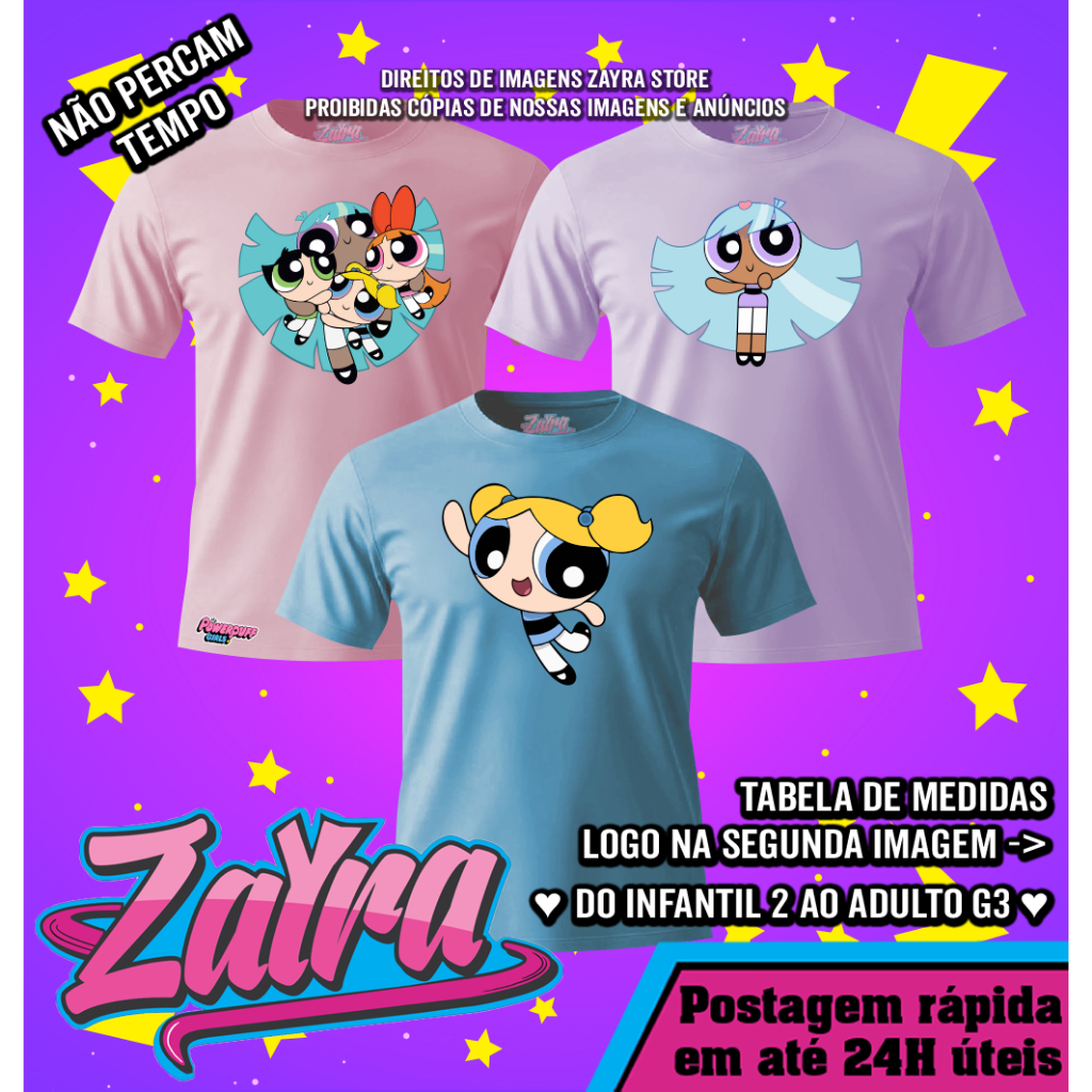 Camiseta Personalizada As Meninas Super Poderosas Parte 2 (do Infantil ...