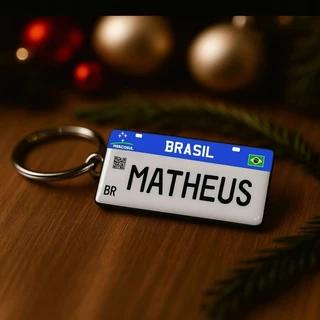 Chaveiro nome personalizado tipo placa Mercosul lembrancinha em Oferta na Shopee