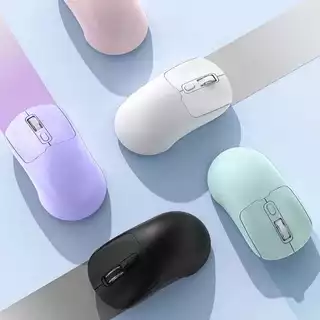 Mouse Sem Fio Recarregável Dual Band Receptor Nano 2.4ghz/Bluetooth Silencioso Escritório Estudo