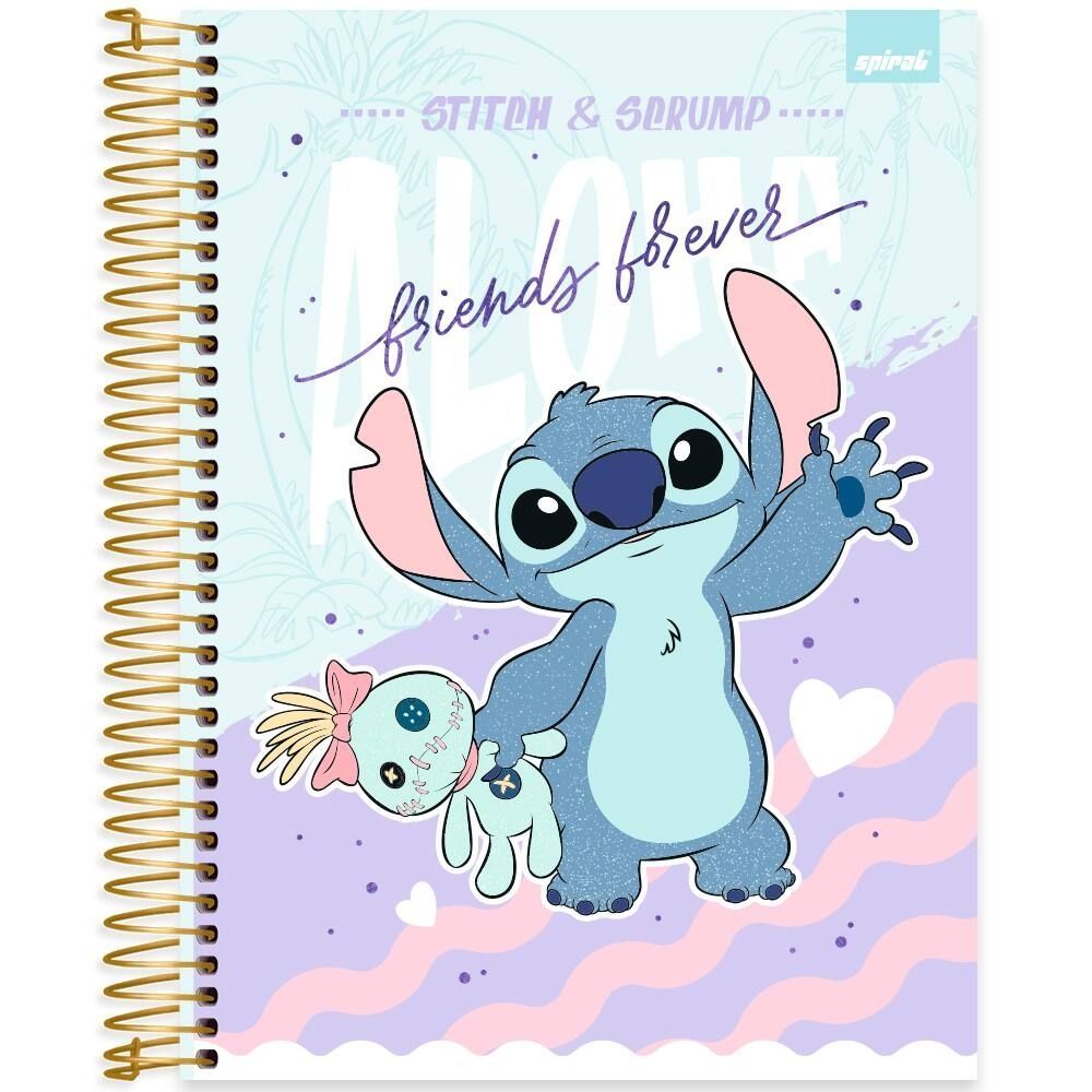 Stitch - 240 folhas 15 Matérias - Caderno Universitário Capa Dura ...