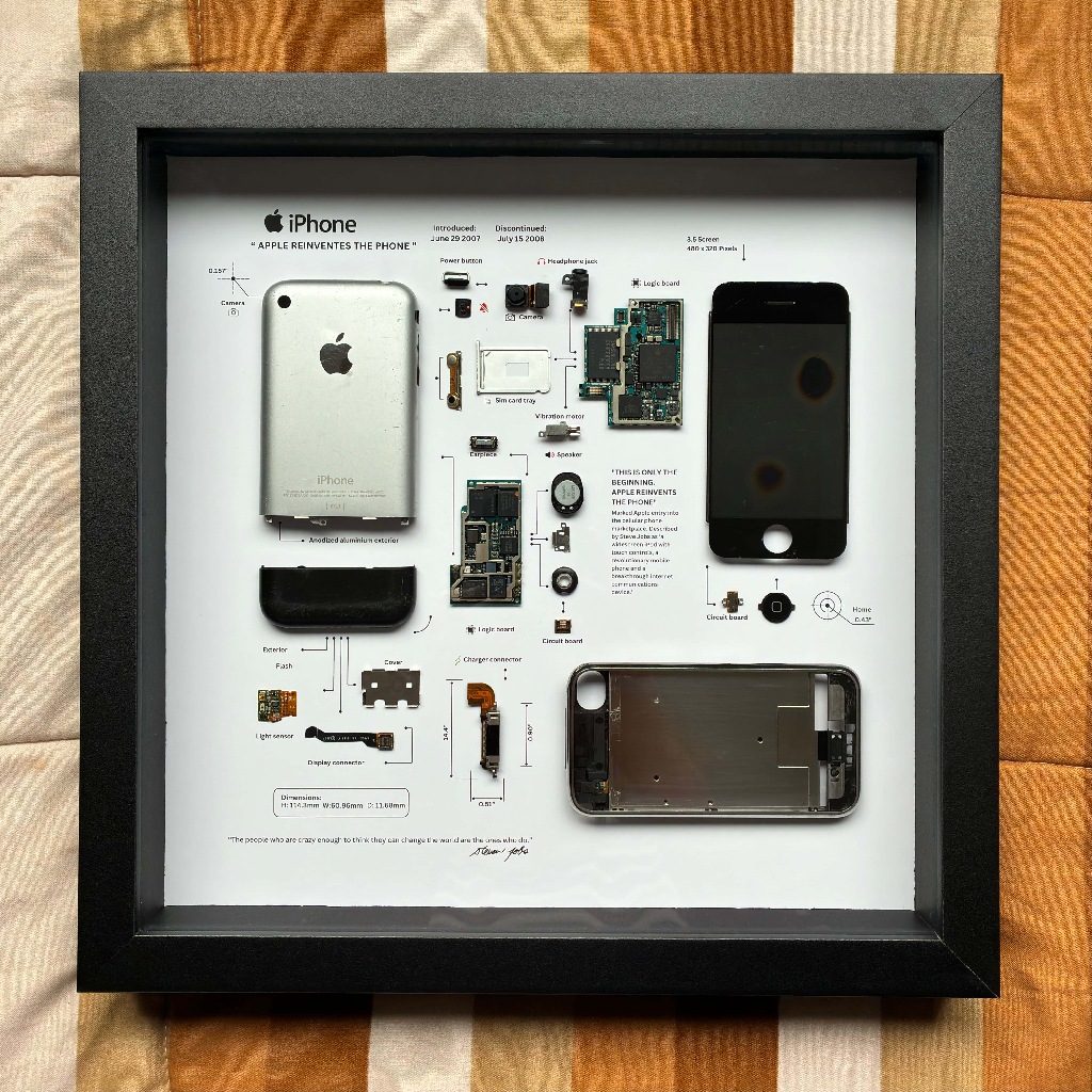 GRID iPhone 2G（初代iPhone）フレームアート／書類付き Quadro iPhone 2G desmontado / Framed iPhone 2G | Shopee Brasil