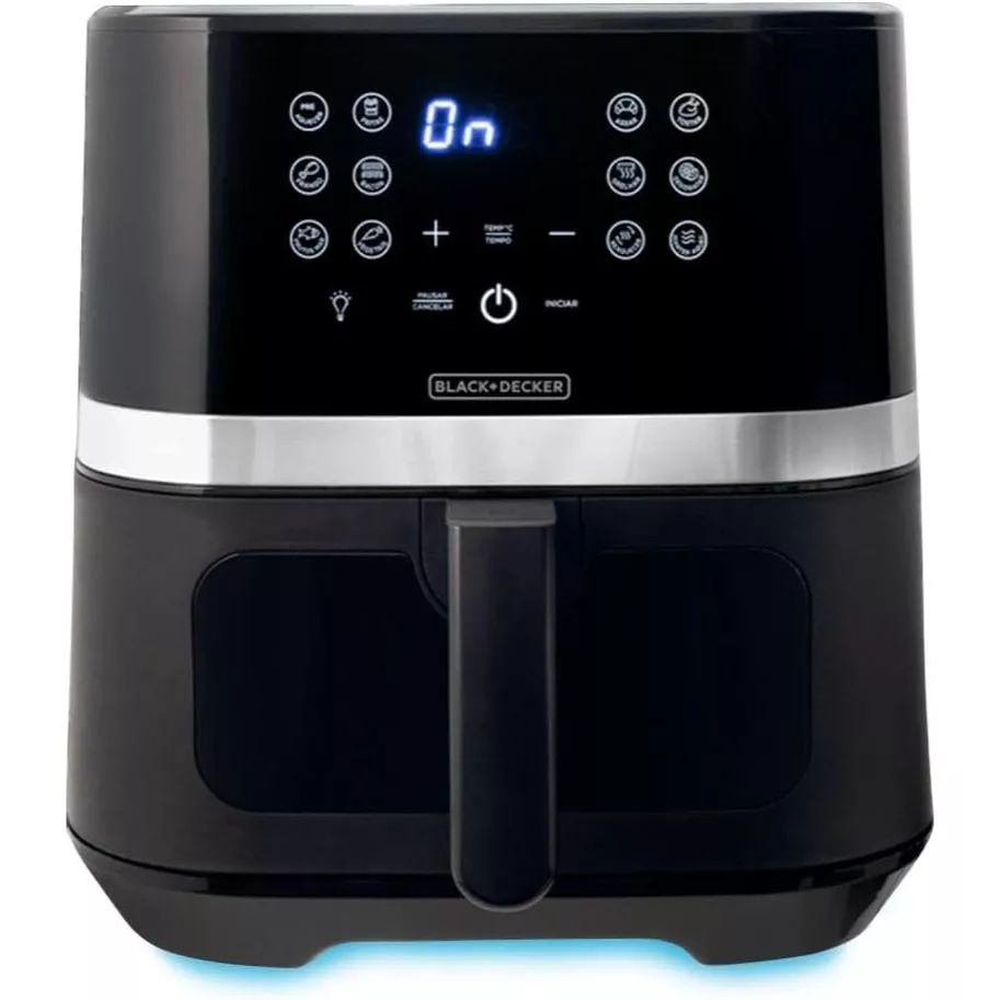 Fritadeira Digital Gourmand Gris Painel Touch Sem Óleo 12 Programas de Preparo 5 5L Modelo AFDLG