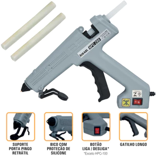 Pistola De Cola Quente Hikari Hpc-280 Industrial 280w Bivolt em Oferta na Shopee