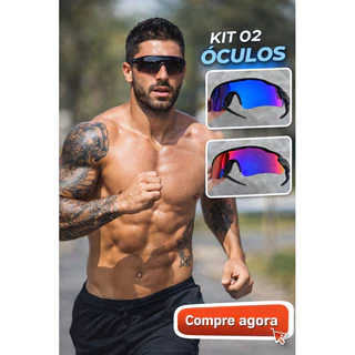 Kit 2 Oculos Sport Academia Corrida Ciclismo com Protecao uv400