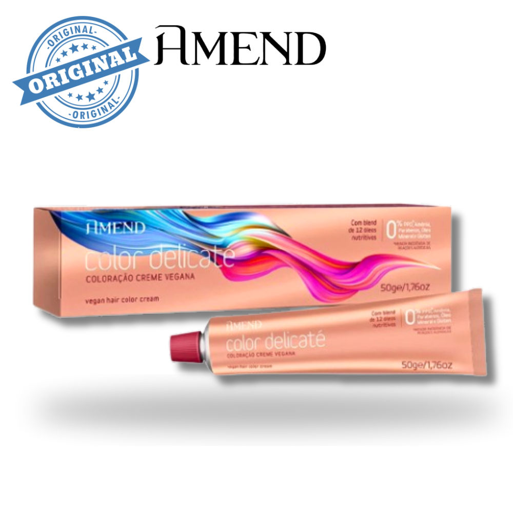 Tinta Cabelo Amend Color Delicate Vegana Sem Amônia PPD Free ...