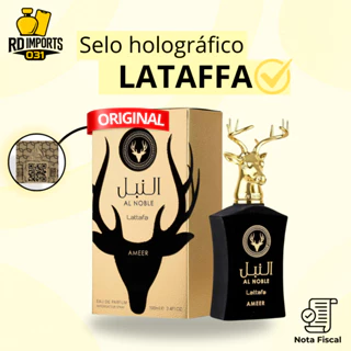Perfume Árabe Al Noble Ameer Lattafa Compartilhável 100ml Original Importado Selo Holográfico e NF em Oferta na Shopee