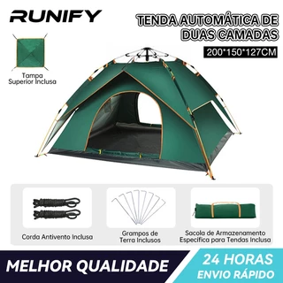 Barraca Camping De 4 Pessoas A Prova D'agua Dois Andares cabana de acampamento200*200*145cm em Oferta na Shopee