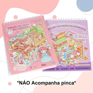 Caderno de Adesivos 3D com 20 Cenas Diferentes | 40 Páginas | DIY, Relaxante, (Brinquedo Educativo & Antiestresse) em Oferta na Shopee