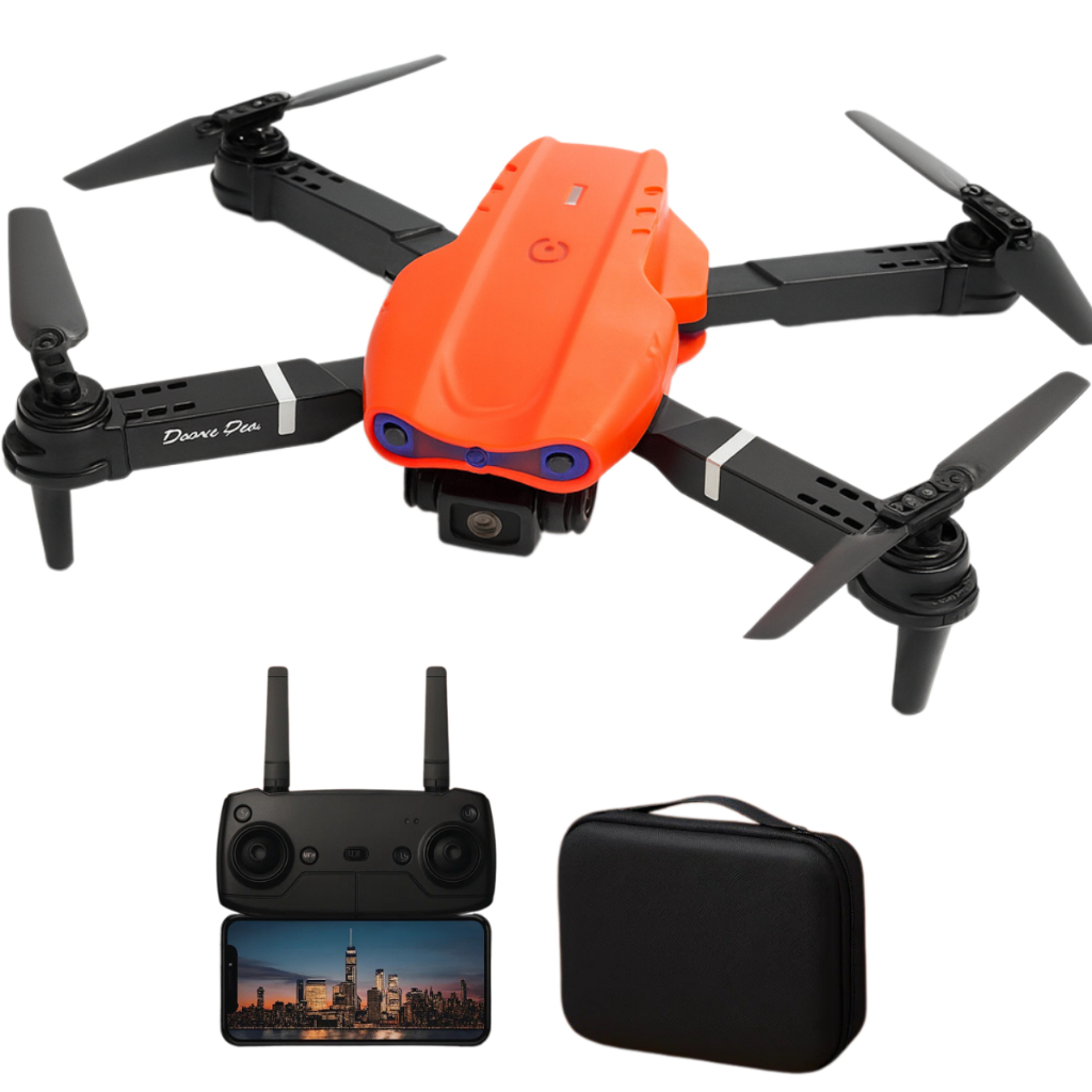 Mini Drone Laranja K9 Câmera 4K Wi-Fi fpv Dobrável Estabilidade e