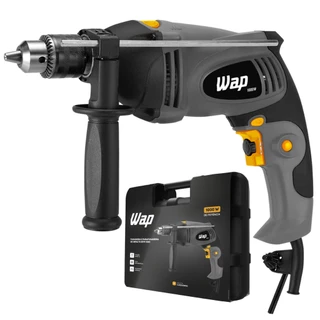 Furadeira Parafusadeira Impacto 1000w 13mm Profissional Com Maleta Wap em Oferta na Shopee