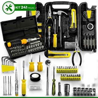 Kit Ferramentas Maleta 241 Peças Com Jogo Soquete Sextavado