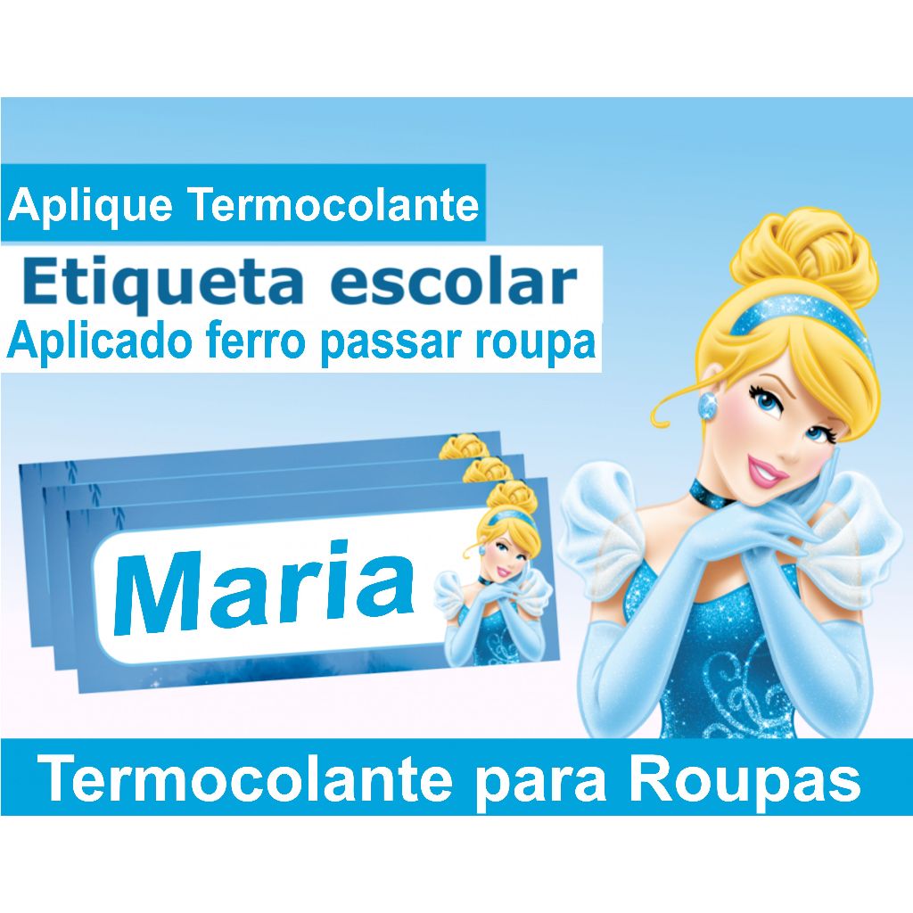 10 Etiqueta termocolante para roupas aplicado com ferro de passar ...