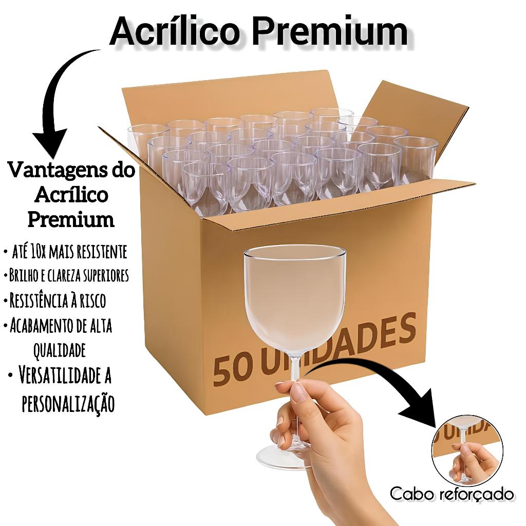 50 Taças de Gin Acrílico 450ml - Resistente, Elegante e Versátil
