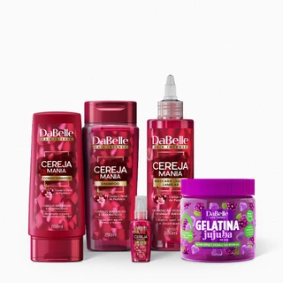 Dabelle Kit Rotina Completa de Brilho Cereja Mania + Gelatina Jujuba - 5 Produtos em Oferta na Shopee