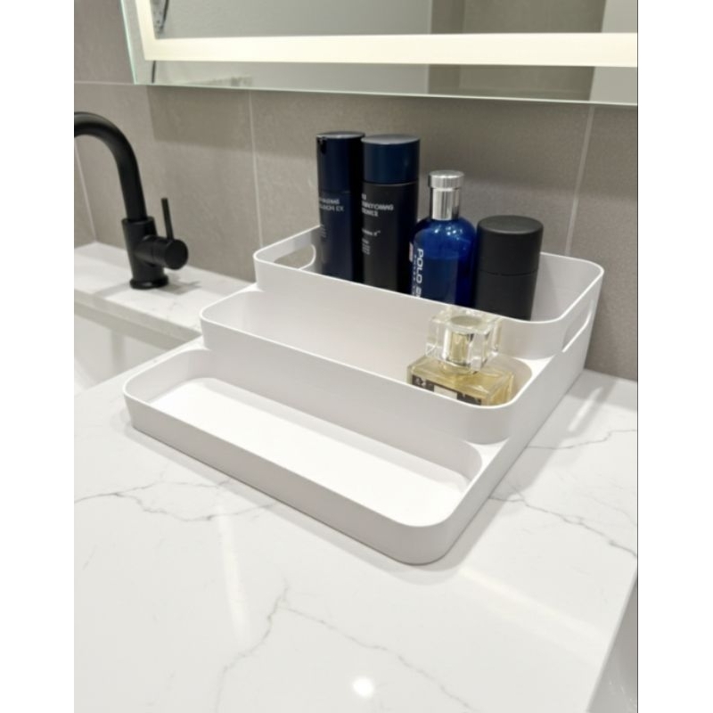 Organizador Bandeja Suporte Para Perfumes E Cosméticos Moderno Banheiro Bancada Maquiagem Fragrancias Decorativo