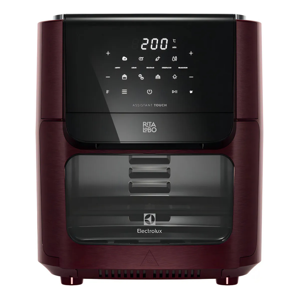 Air Fryer Forno 5 Em 1 Com 12,0l 1 Digital Fritadeira Elétrica Forno Electrolux Eaf86 Vinho
