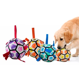 Brinquedo Bola Futebol Pet Mordedor Cachorro Alças resistente