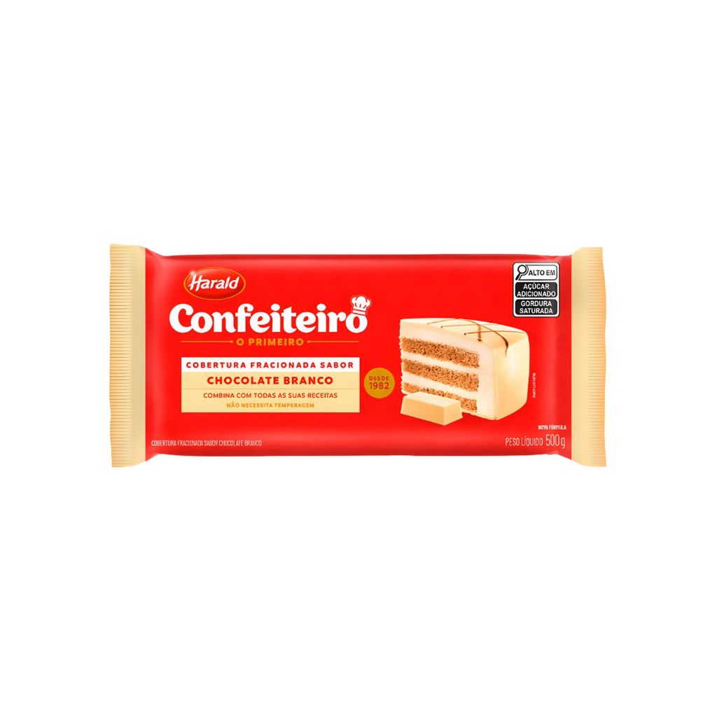 Barra de Chocolate Cobertura Confeiteiro Fracionado Branco H