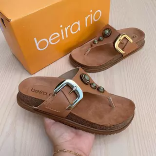 Papete Sandália Feminina Beira Rio Fivela Confortável Pedraria Pingente Moda Verão em Oferta na Shopee