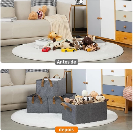 KIT1 KIT20 Caixas Organizadoras Armazenamento Reforçadas para Guarda Roupas Multiuso para Roupas Íntimas Calças e Jean