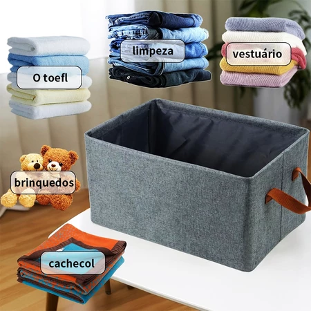 KIT1 KIT20 Caixas Organizadoras Armazenamento Reforçadas para Guarda Roupas Multiuso para Roupas Íntimas Calças e Jean