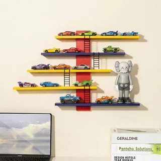 Prateleira expositora de parede sem furar adesiva para bonecos colecionáveis modelos de carros miniatura decoração em Oferta na Shopee