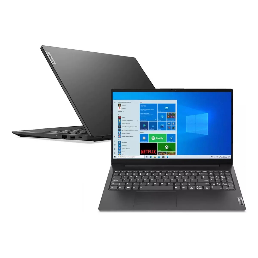 Notebook Lenovo V15 Core I5 11ger 8gb 256ssd Win 11 15pol Preto