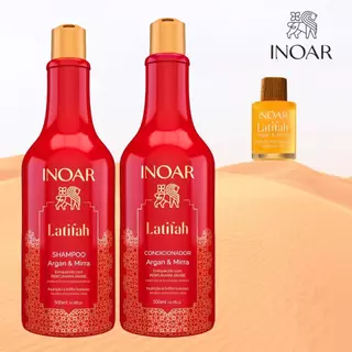 Inoar - Kit Latifah Argan e Mirra Shampoo e Condicionador 500ml + Óleo Mirra 7ml | Envio IMEDIATO !