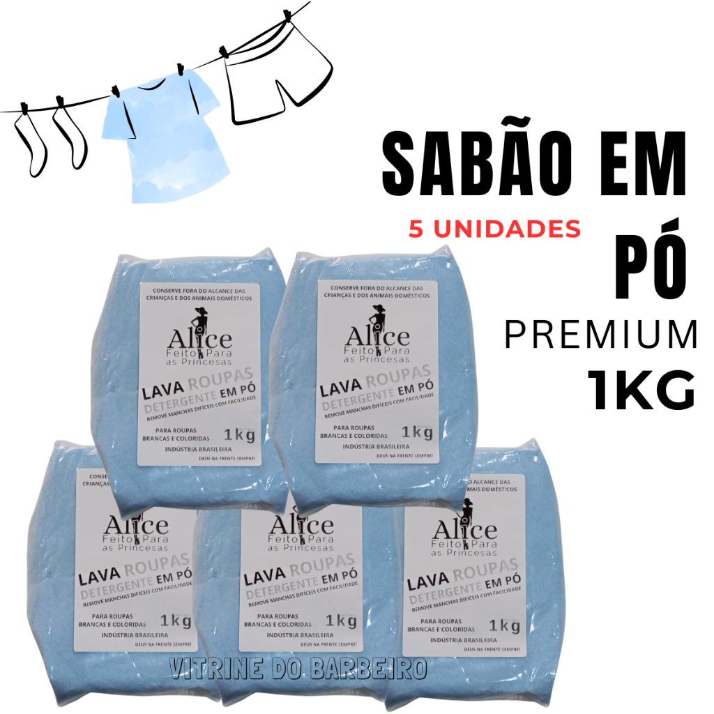 Lava Roupas Sabão Em Pó 5 Kg Para Roupas Brancas e Coloridas | Shopee ...