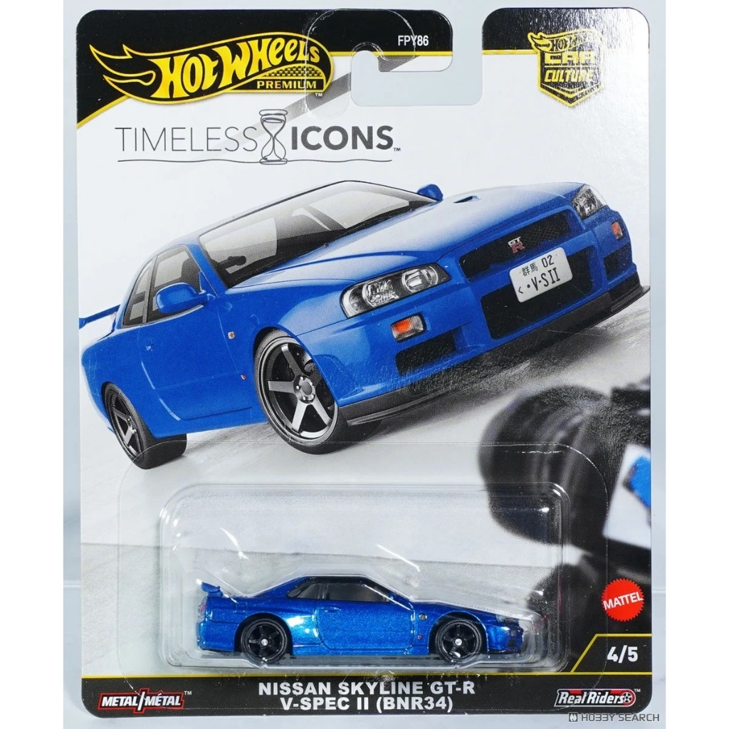 NISSAN SKYLINE GT-R R34 Hot Wheels Premium Car Culture Timeless