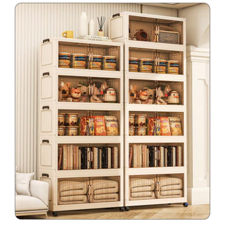 Armário Dobrável com Rodinhas Caixa Organizadora com Tampa Multiuso Armazenamento em Oferta na Shopee