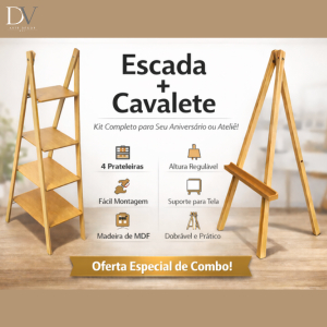 Cavalete para aniversários e festas MAIS Escadinha De Chao 4