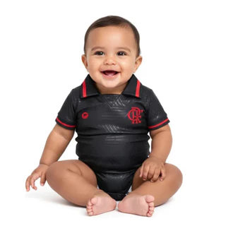 Body Premium Flamengo Preto Torcida Baby em Oferta na Shopee