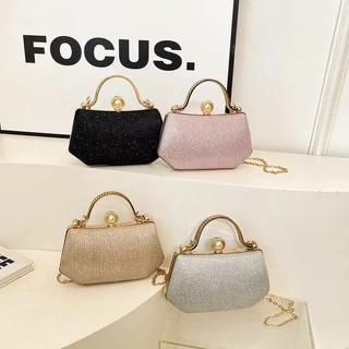 Bolsa Festa Transversal Feminina Com Detalhe De Glitter Forro Impermeável em Oferta na Shopee