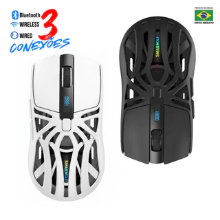 Mouse Gamer | 10000 DPI | Sem Fio Smailwolf RS8 RGB | Bluetooth + 2.4G + Cabo | Leve, Recarregável