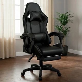 Cadeira Gamer Profissional Reclinável Ergonômica Giratória 360° Preta