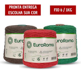 Barbante Euroroma 1Kg Fio 6 Várias Cores em Oferta na Shopee