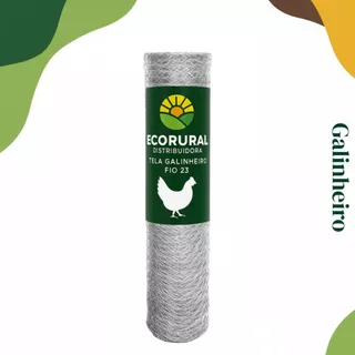 Tela Galinheiro 1,50x50m Fio 23 Galvanizada Para Proteção e Cercamento em Oferta na Shopee