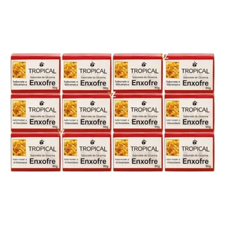 Kit 12 Sabonete Enxofre Tropical 90g